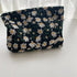 Fashion Flowers Print Cosmetic Bag Canvas Washing Bag Large Capacity Women Travel Cosmetic Pouch Make Up Storage Bags